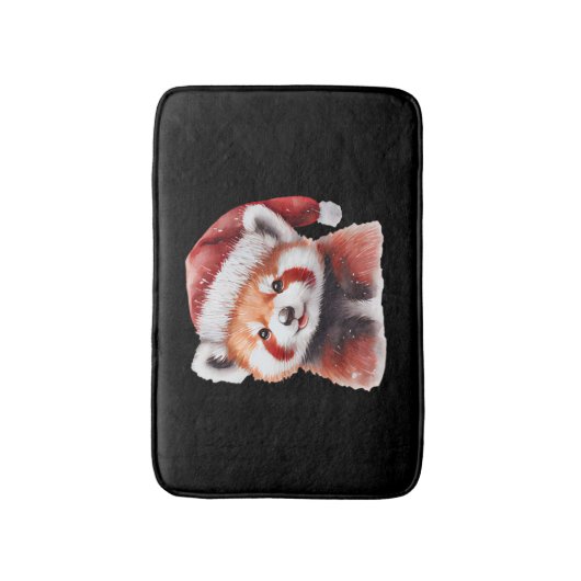 Tier sitzen im Schnee mit Lichtern Weihnachten Badematte (Vorderseite Vertikal)