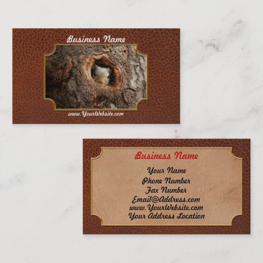 Tier - Squirrel - I'm not shy I'm an introvert Visitenkarte (Vorne/Hinten)