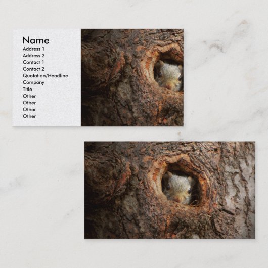 Tier - Squirrel - I'm not shy I'm an introvert Visitenkarte (Vorne/Hinten)