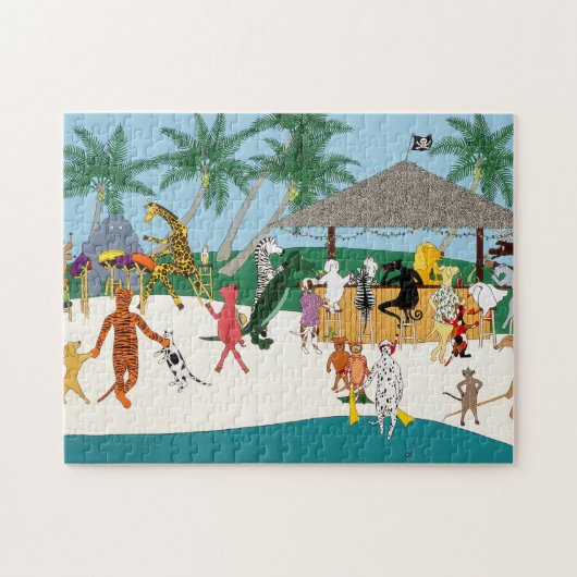Tier-Strandparty 11x14 Puzzle (Horizontal)