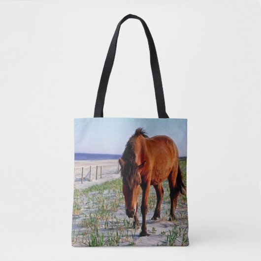 Tier-Tasche, wilde Pferde, Assateague Insel Tasche (Vorderseite)