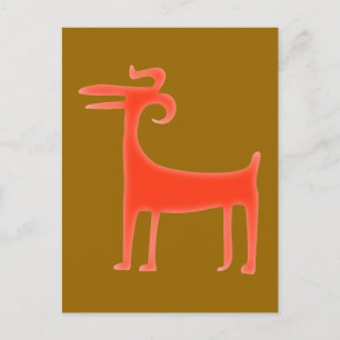 Tier Tier Paläo-Indianer paleo, amerikanisches Tie Postkarte