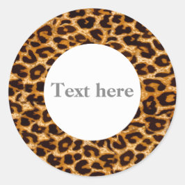 Tier, Tierdruck, Leopard, Geparden-Aufkleber Runder Aufkleber