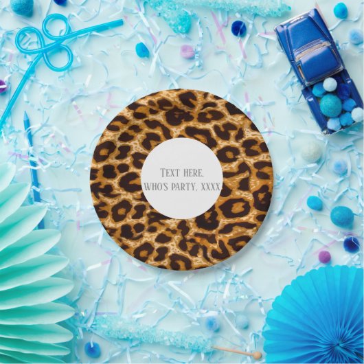 Tier, Tierdruck, Leopard, Geparden Pappteller (Party)