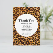 Tier, Tierdruck, Leopard, Geparden vielen Dank Dankeskarte (Stehend Vorderseite)
