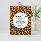 Tier, Tierdruck, Leopard, Geparden vielen Dank Einladung (Stehend Vorderseite)