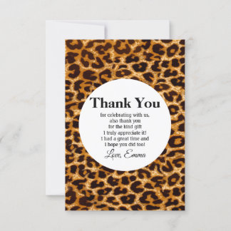 Tier, Tierdruck, Leopard, Geparden vielen Dank Einladung