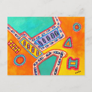 Tier träumt abstrakte Postkarte