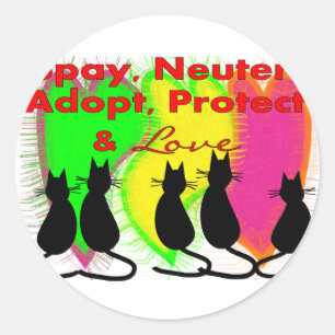 Tier-u. Haustier-Adoptions-Geschenke Runder Aufkleber