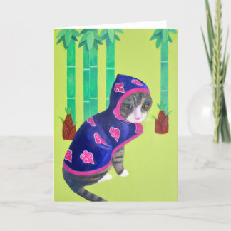 Tier überquert Bamboo-Katze Karte