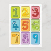 Tier und Anzahl Postkarte (Vorderseite)