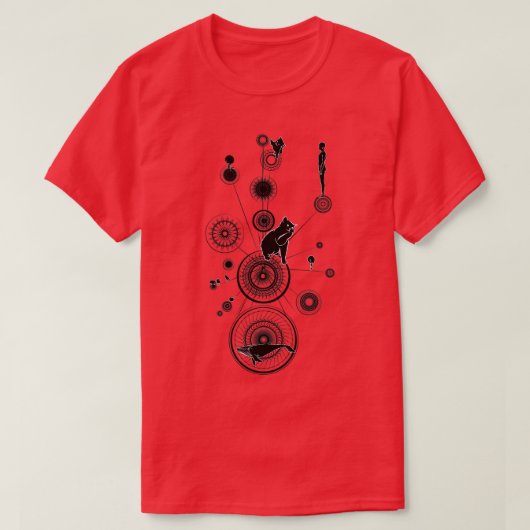 Tier und Mensch T-Shirt (Design vorne)