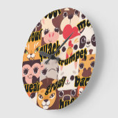 Tier- und Sounds-Uhr Große Wanduhr (Winkel)