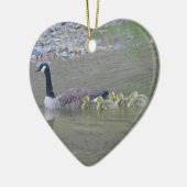 Tier-Verzierung der Kanada-Gans-Baby-3 Keramik Ornament (Links)