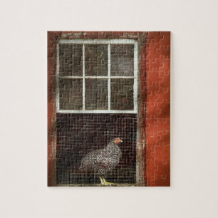 Tier - Vogel - Huhn im Fenster Puzzle