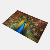 Tier - Vogel - Pfau stolz Fußmatte (Schrägansicht)
