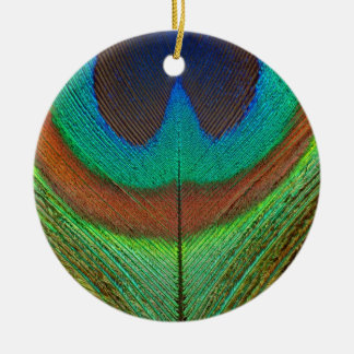 Tier - Vogelgeflügel - Pfauenfeder Keramikornament