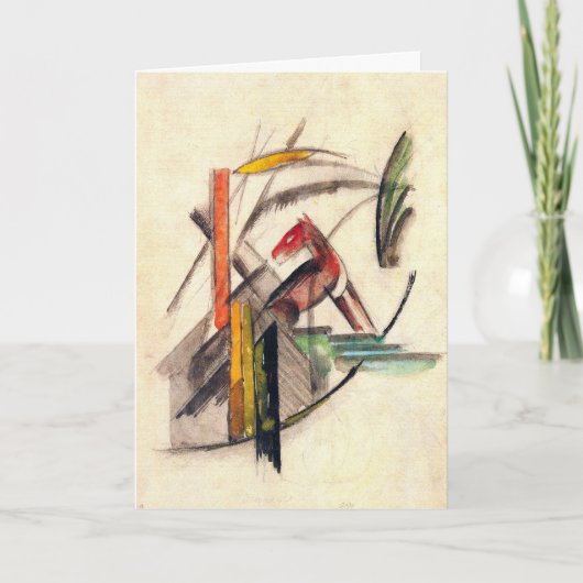 Tier von Franz Marc, Vintage Ausdruckskunst Karte (Vorderseite)