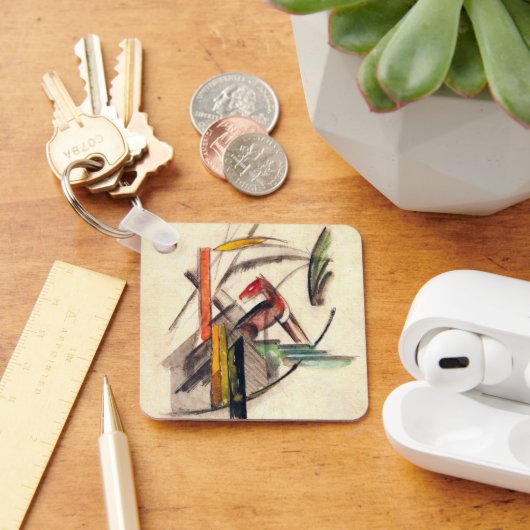 Tier von Franz Marc, Vintage Ausdruckskunst Schlüsselanhänger (Schreibtisch)