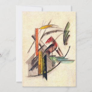 Tier von Franz Marc, Vintage-Expressionismus-Kunst Einladung