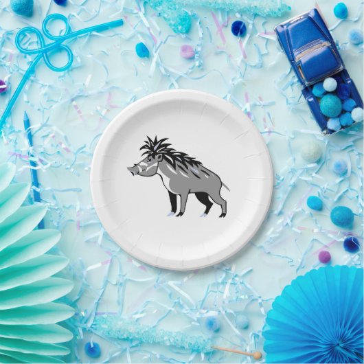 Tier - WARTY PIG - Warthog - Wildtiere - Natur Pappteller (Party)