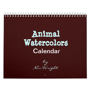 Tier-Wasserfarben-Kalender Kalender