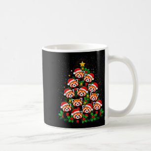 Tier-Weihnachtsbaum-Santa-Hut Roter Panda Weihnach Kaffeetasse