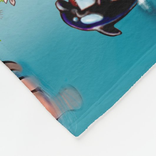 Tier-Weltkarte Fleecedecke (Ecke)