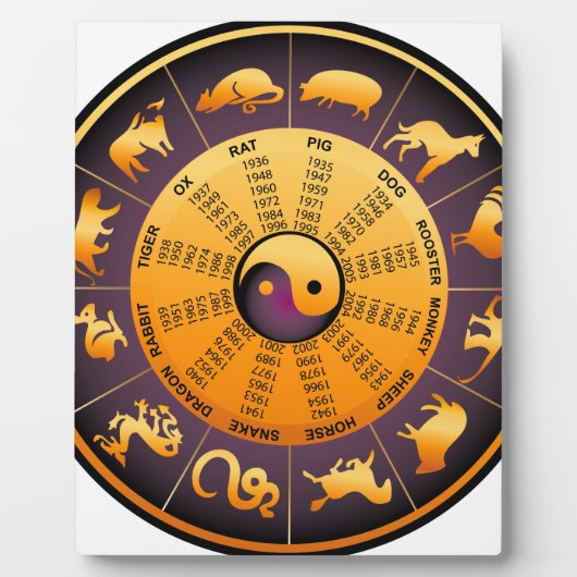 Tier Yin Yang Fotoplatte (Vorderseite)
