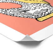 Tierabbildungen individuelle Name Kinderposter Poster (Ecke)