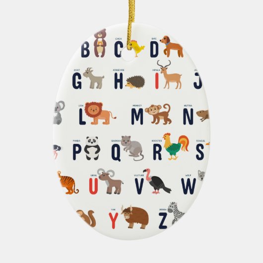 TierABCs - Alphabet Keramikornament (Vorne)