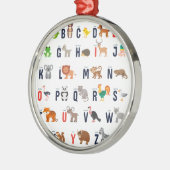TierABCs - Alphabet Silbernes Ornament (Links)