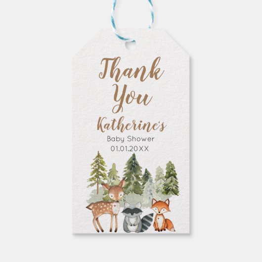 Tierabenteuer Camper Kinderdusche Danke Geschenkanhänger (Rückseite)