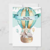 Tierabenteuer-Wünsche für Baby-Dusche Einladung (Rückseite)