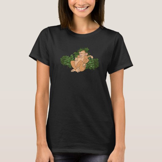 Tieraffe Niedlicher Affe T-Shirt (Vorderseite)