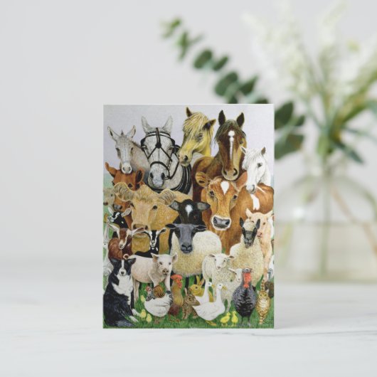 Tierallsorten Postkarte (Stehend Vorderseite)