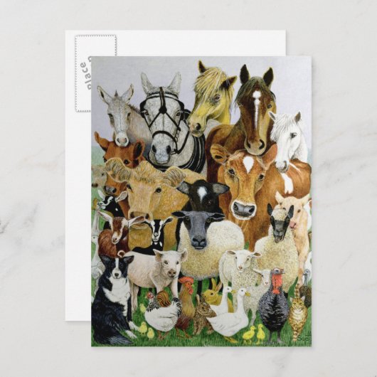 Tierallsorten Postkarte (Vorne/Hinten)