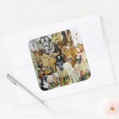 Tierallsorten Quadratischer Aufkleber (Umschlag)