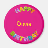 Tieralphabet - Geburtstag Magnet (Vorne)