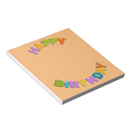 Tieralphabet - Geburtstag Notizblock (angewinkelt)