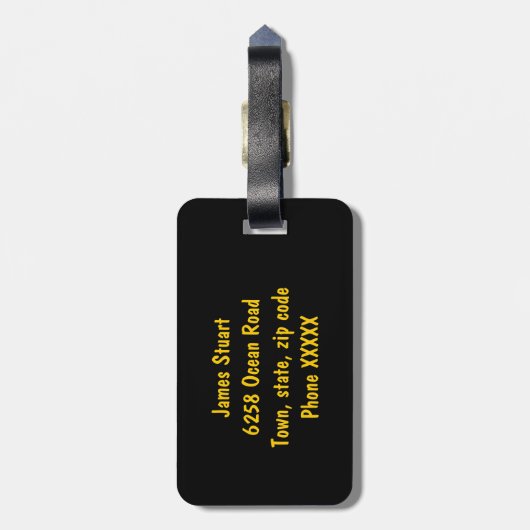 Tieralphabet James Gepäckanhänger (Rückseite vertikal)