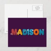 Tieralphabet Madison Postkarte (Vorne/Hinten)