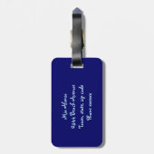 Tieralphabet Mia Gepäckanhänger (Rückseite vertikal)