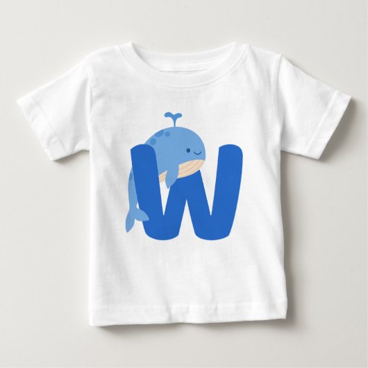 Tieralphabet W Baby T-shirt (Vorderseite)