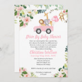 Tierantrieb mit Kinderdusche Einladungen für Mädch (Vorne/Hinten)