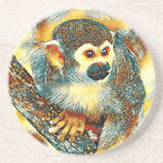 TierArt_Affe_001 Getränkeuntersetzer (Vorne)
