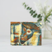 TierArt_Affe_002 Postkarte (Stehend Vorderseite)
