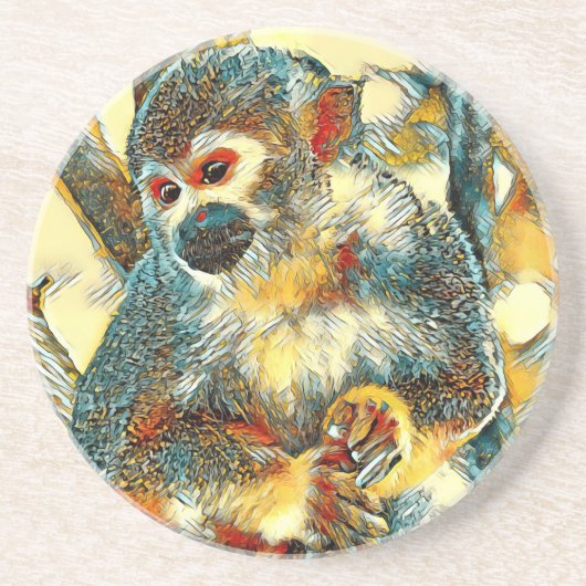 TierArt_Affe_003 Getränkeuntersetzer (Vorne)