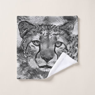 Tierart BW Cheetah Funny Cheetah Liebhaber Waschlappen