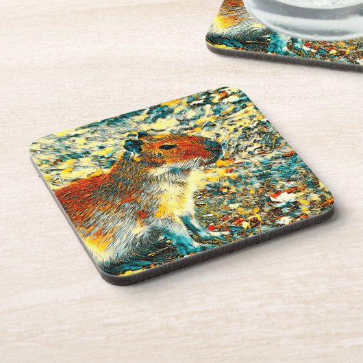 TierArt_Capybara_003 Getränkeuntersetzer (Linke Seite)